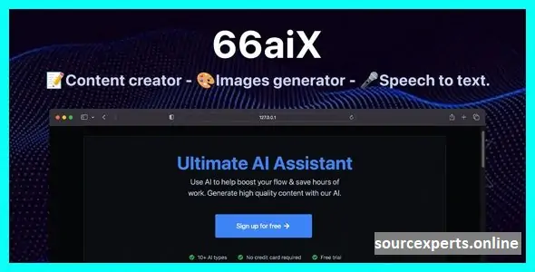 66aix v30.0.0 - AI Content, Chat Bot, Images Generator & Speech to Text (SAAS) - nulled